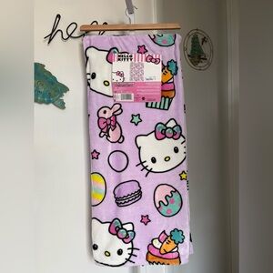 NEW Hello Kitty Candy Carrots Easter Throw Blanket 50”x70” Bunnies Sweets